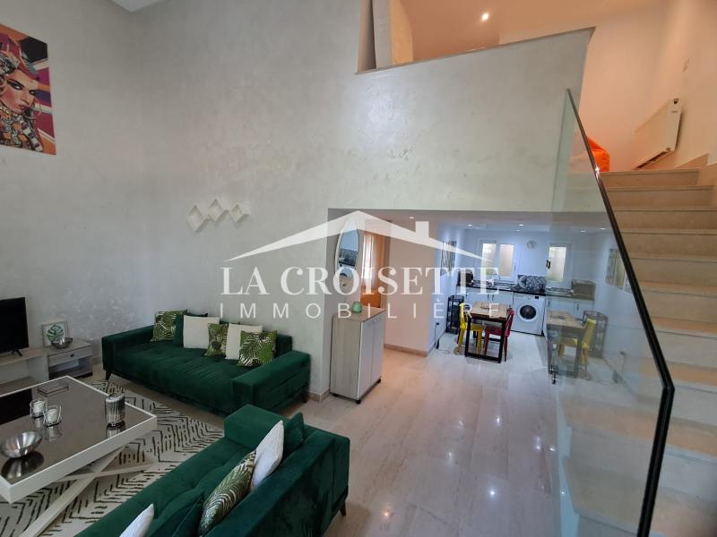 Duplex meublé S+3 avec jardin à La Marsa 